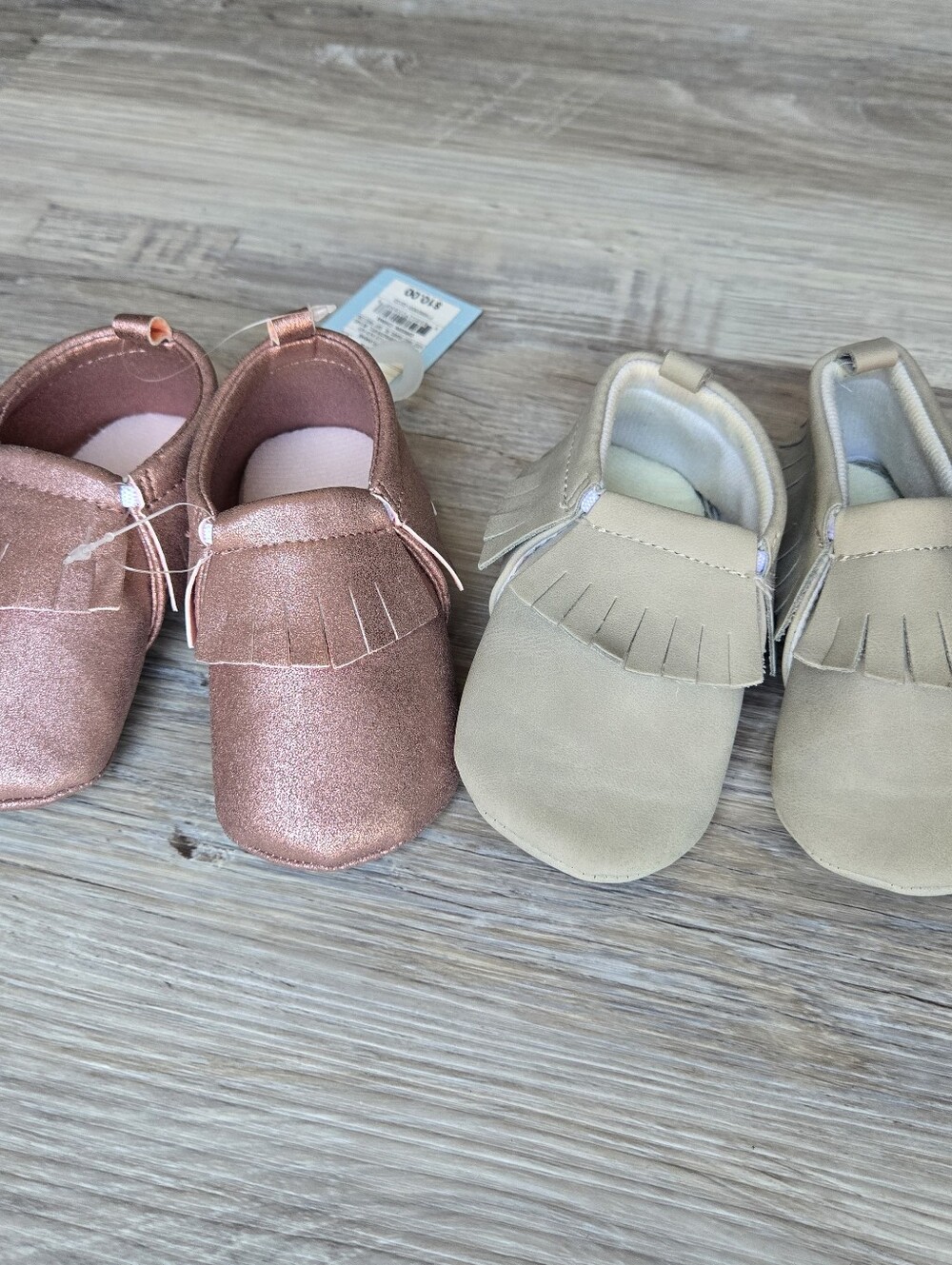 NWT Cat & Jack Baby Toddler Fringe Moccasins Shoes Size 9-12 Months